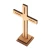 Krzyż stojący prosty jasny brąz 18 cm